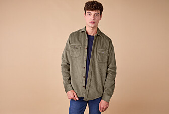 Sobrecamisa de terciopelo Verde militar - VICTORIN