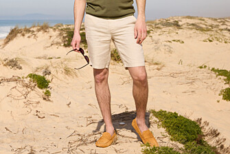Bermudas de lino para hombre Beige Claro - BORYS