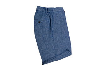 Bermudas de lino para hombre Chambray Azul - BORYS
