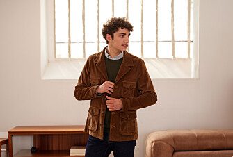 Chaqueta sahariana de terciopelo Camel oscuro - FLORENCIEN
