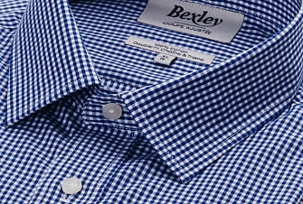 Camisa de algodón Azul y Blanco - Cuello francés - VALAIRE