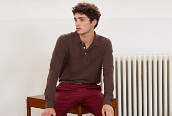 Polo de hombre manga larga Chocolate moteado oscuro - ALEC II ML