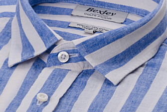 Camisa de algodón y lino a rayas Azul y Blanco - BRUNIEN