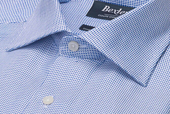 Camisa hombre azul océano micro-motivo - SAVINO