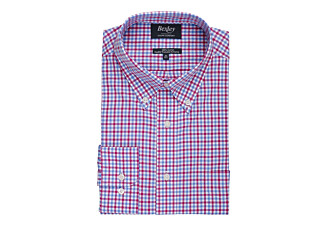 Camisa para hombre de cuadros blancos, azules y rosados. - CULLEN