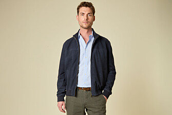 Chaqueta de serraje para hombre Navy - SEAVER
