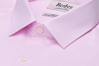 Camisa hombre a rayas rosas y blancas - DUNANT CLASSIC