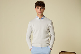 Jersey de cuello redondo - Greige - CALDERIK