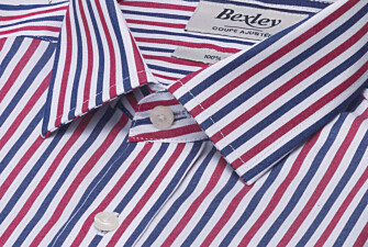 Camisa hombre rayas rojas y azules - MÉRILDE