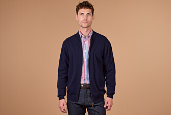 Chaqueta hombre azul marino con cremallera - BRENNICK