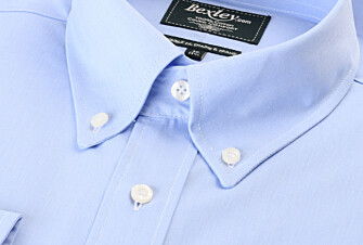 Camisa Oxford azul con bolsillo - Cuello americano - HAROLD
