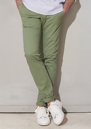 Pantalón chino hombre Verde salvia - KYRK