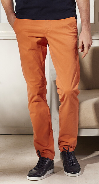 Pantalón chino hombre Naranjo esmerilado - KYRK