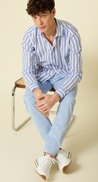 Pantalón chino hombre Azul azur claro - KYRK