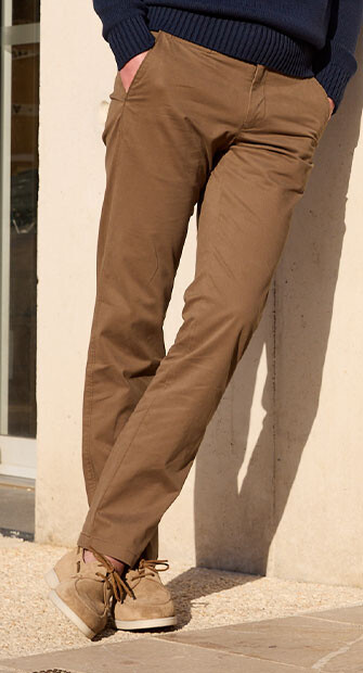 Pantalón chino hombre Cacao - KYRK