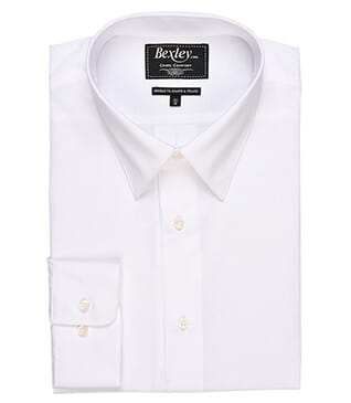 Camisa de algodón doble hilo blanca - ALBERT CLASSIC