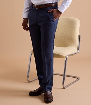 Pantalón de traje de hombre Azul petróleo - LAZARE