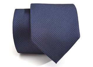 Corbata Hombre de seda Azul petróleo micropuntos Azul Marino