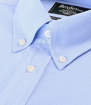 Camisa de algodón celeste - Cuello americano - TOMMY