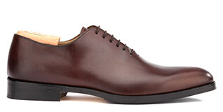 Zapatos Oxford para hombre en suela de piel Chocolate con patín - PETER PATIN