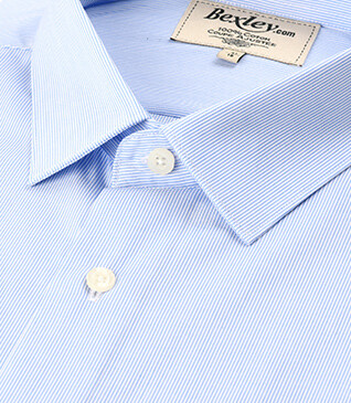 Camisa blanca con rayas azules - ANSELME