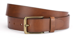 Cinturón de cuero para hombre Castaño patinado - WESTWOOD II