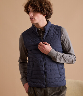 Chaqueta de plumas sin mangas para hombre Azul marino - NIELS II