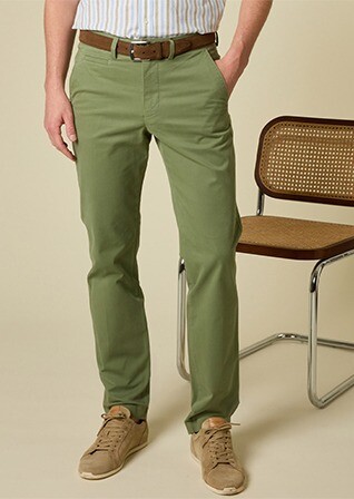 Pantalón chino hombre Verde Salvia - JERRY II