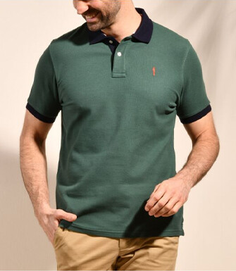 Polo de hombre verde oscuro y azul marino - ARDLEY