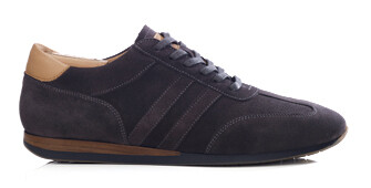 Sneaker urbano hombre en ante carbón - BOCKARA