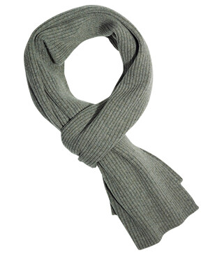 Bufanda de lambswool caqui claro jaspeado para hombre