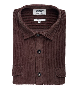 Sobrecamisa de terciopelo Chocolate - VICTORIN