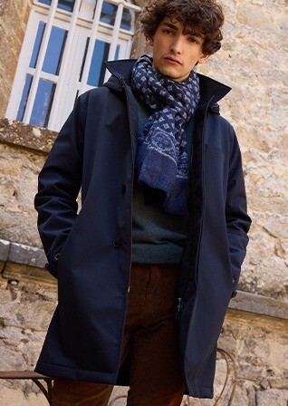 Parka de hombre acolchada azul marino - AURESTILDE