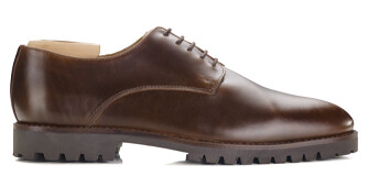 Zapatos derby Chocolate para hombre con suela de goma - BUSHEY GOMME