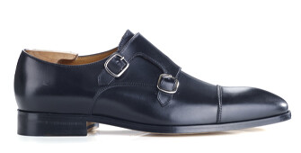 Zapatos de hombre negros con doble hebilla - CHEDINGTON