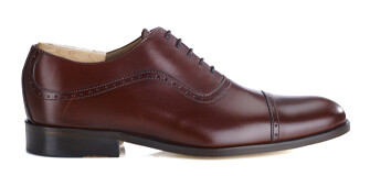 Zapato Oxford para hombre Marrón en suela de piel - CORBY