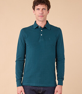 Polo de hombre manga largaVerde oscuro - ALEC II ML