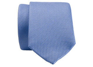 Corbata de Seda Tejido Natté Lisa Azul Claro