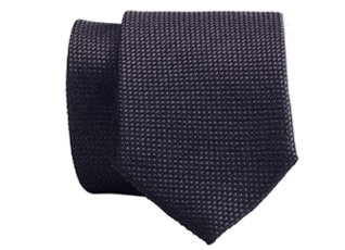 Corbata de seda lisa mate Negra para hombre