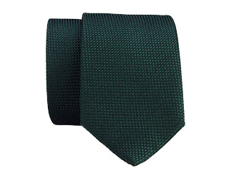 Corbata de Seda Tejida Verde Botella
