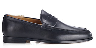 Mocasín de piel para hombre Negro - DERYBROOK