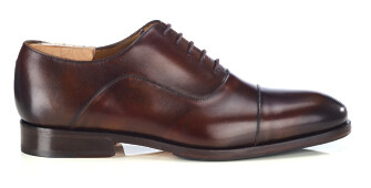 Oxford de hombre en cuero - Color chocolate profundo - GRAKLEY