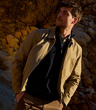 Chaqueta impermeable para hombre Beige oscuro - ORLAND