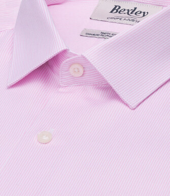 Camisa hombre a rayas rosas y blancas - DUNANT CLASSIC