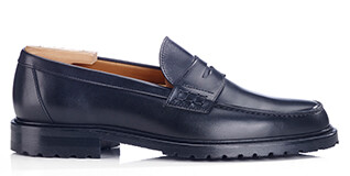 Mocasín negros de piel para hombre  - DOWARD GOMME