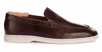 Mocasín hombre chocolate patinado a mano - MANASOTA III