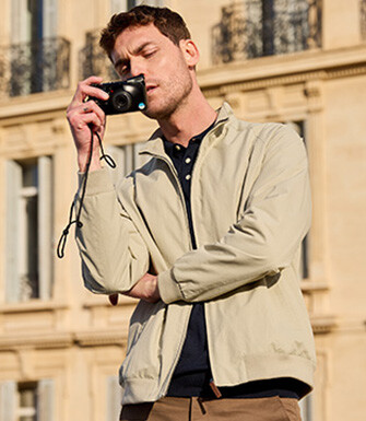 Chaqueta impermeable para hombre Greige - ORELIEN