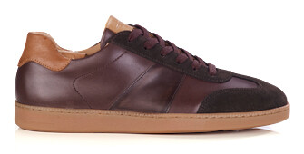 Sneaker hombre bicolor en cuero patinado y ante - MOLKA