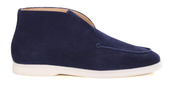 Low boot hombre en ante marino estilo Chelsea - ANKONA