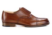 Zapatos derby Coñac Patinado para hombre con suela de cuero - BALDERTON PATIN